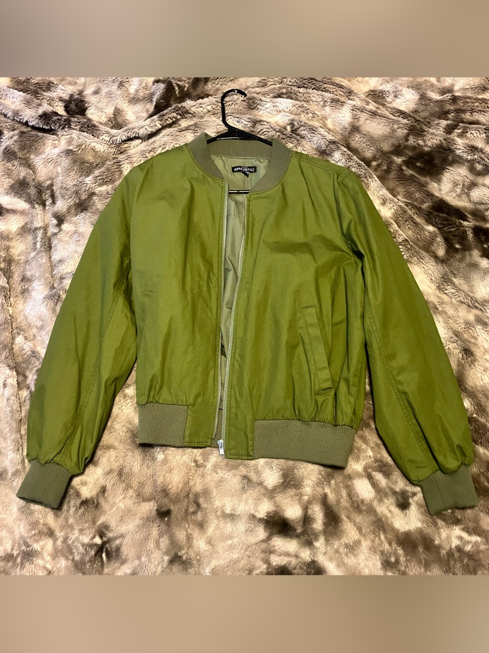 J.Crew Mercantile Olive Green Bomber Jacket Size Medium - NWT